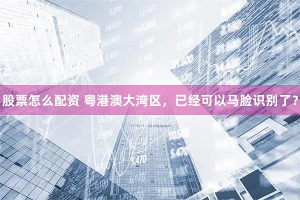 股票怎么配资 粤港澳大湾区，已经可以马脸识别了？